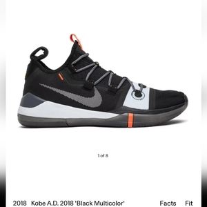 Nike KOBE A.D 2018 basketball shoe size 13 black multicolor orange grey